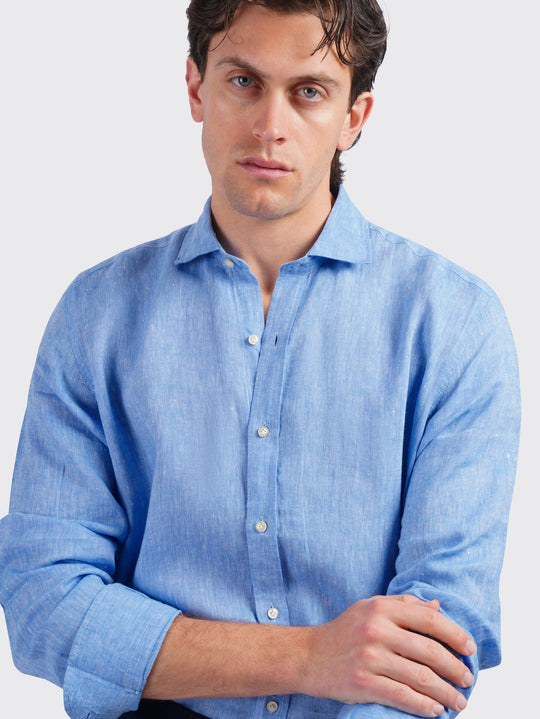 Linen Shirt PLAIN WASHED REGULAR FIT SHIRT - Roban