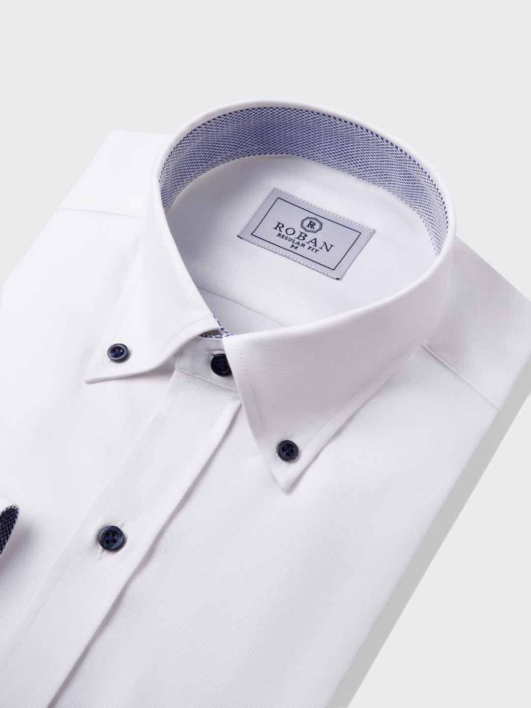MICRO RIBBED COTTON FABRIC SHIRT - Roban