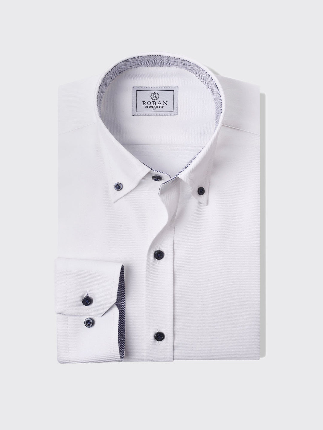 MICRO RIBBED COTTON FABRIC SHIRT - Roban