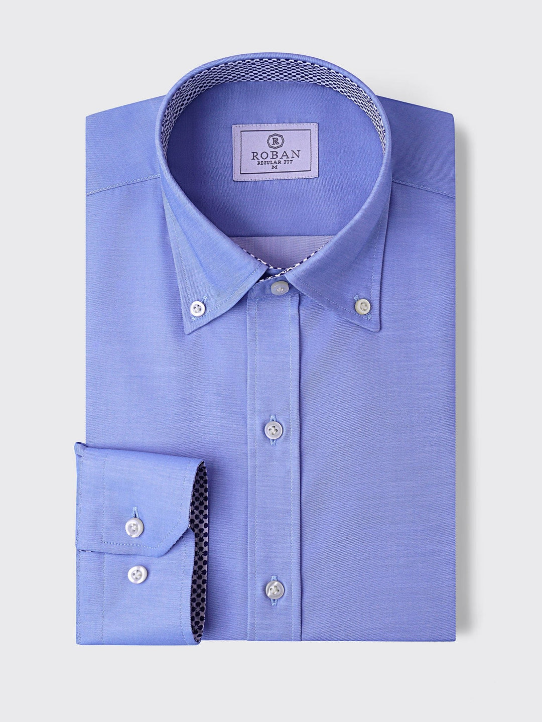 MICRO-RIBBED REGULAR FIT COTTON SHIRT - Roban