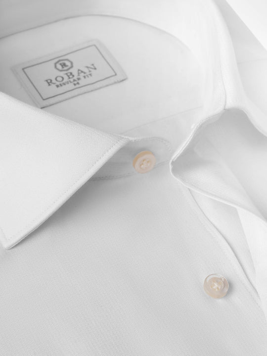 MICRO-RIBBED REGULAR FIT COTTON SHIRT - Roban