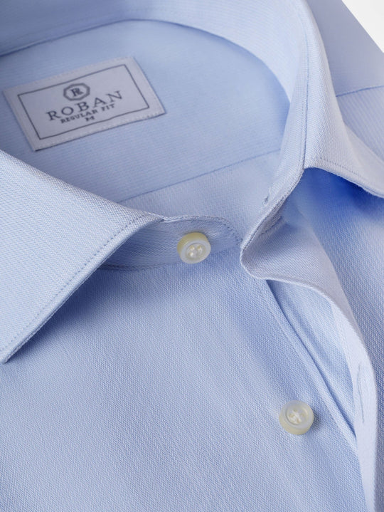 MICRO-RIBBED REGULAR FIT COTTON SHIRT - Roban