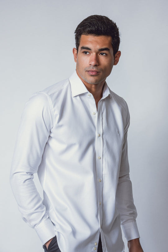 MICRO - RIBBED REGULAR FIT SHIRT - Roban
