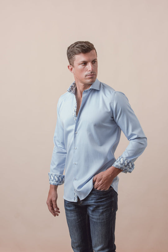 MICRO - RIBBED SLIM FIT SHIRT - Roban