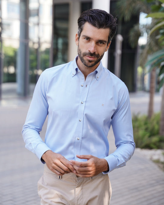 MICRO - RIBBED SLIM FIT SHIRT - Roban