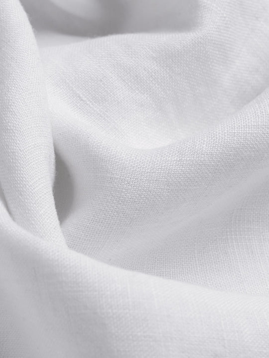 MONOCHROME LEAF EMBROIDERED LINEN SHIRT - Roban