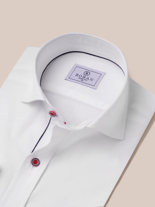PLAIN FINE COTTON SLIM FIT SHIRT - Roban