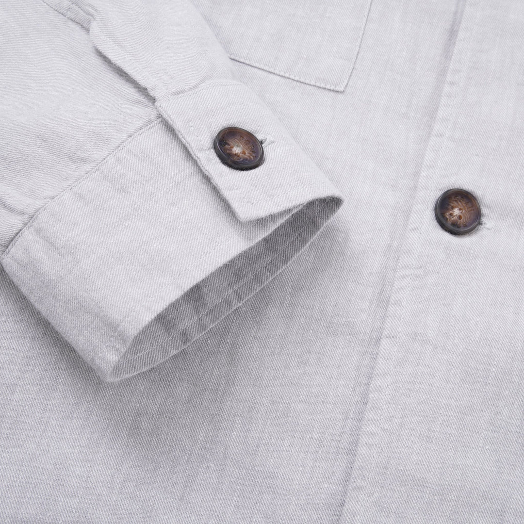 Plain Washed linen Regular Fit Over Shirt - Roban