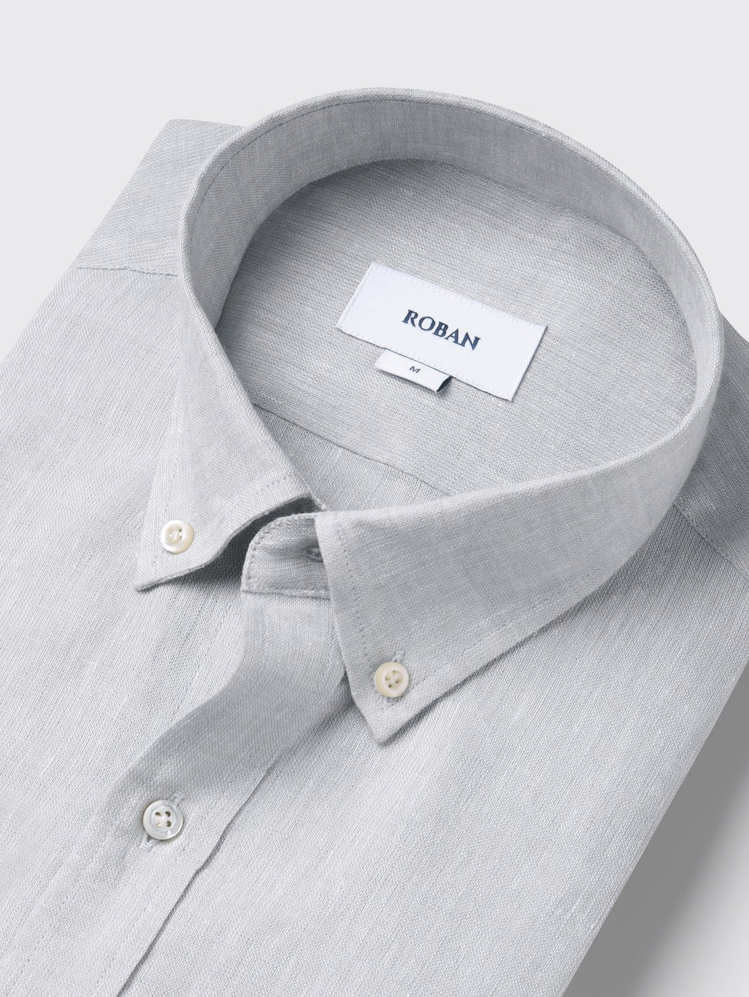 PLAIN WASHED LINEN REGULAR FIT SHIRT - Roban
