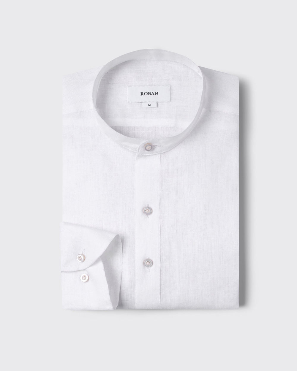 PLAIN WASHED LINEN REGULAR FIT SHIRT - Roban