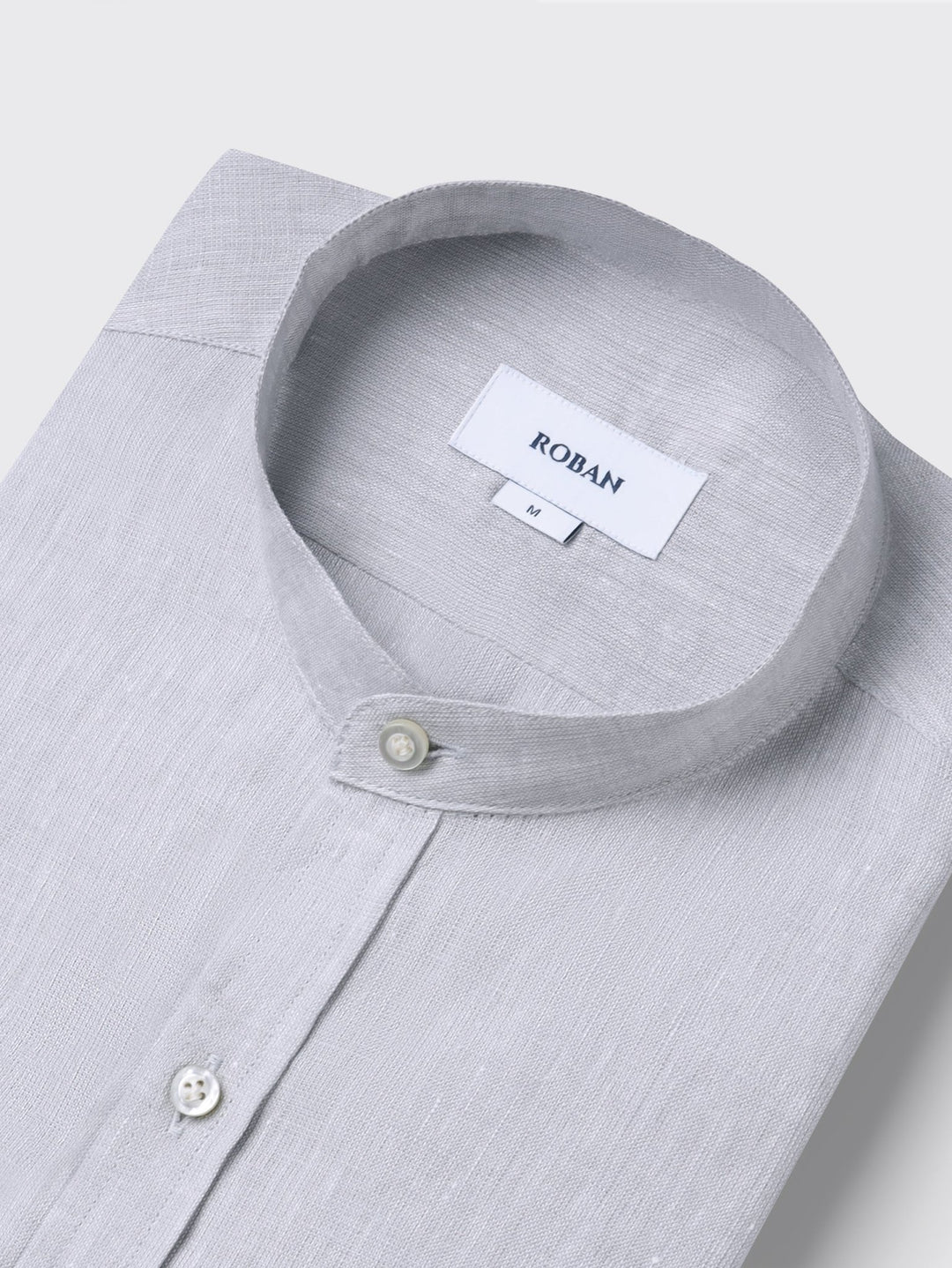 PLAIN WASHED LINEN REGULAR FIT SHIRT - Roban
