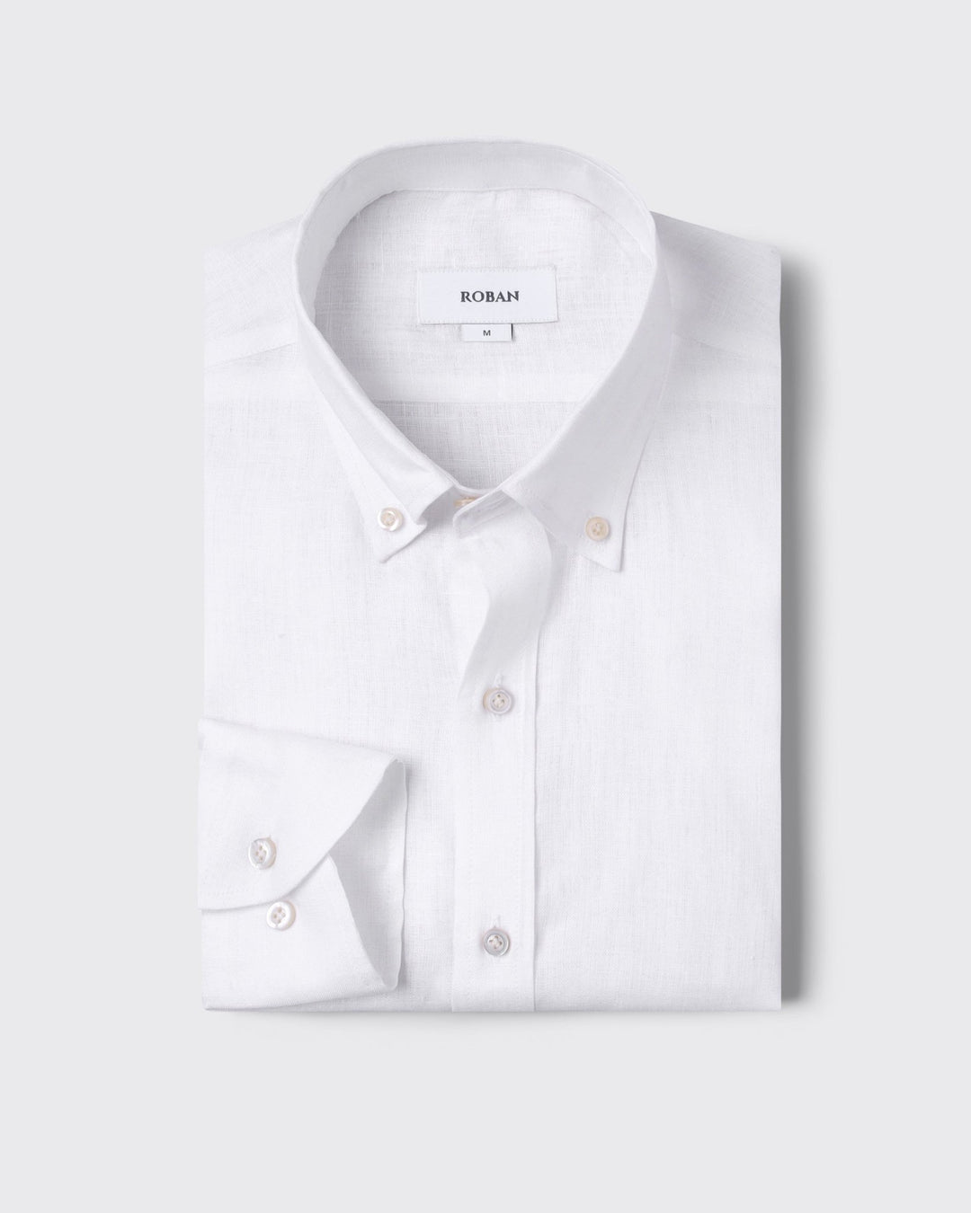 PLAIN WASHED LINEN REGULAR FIT SHIRT - Roban