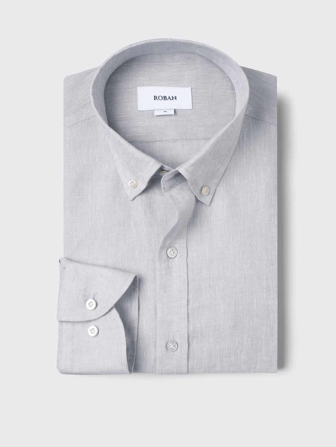 PLAIN WASHED LINEN REGULAR FIT SHIRT - Roban