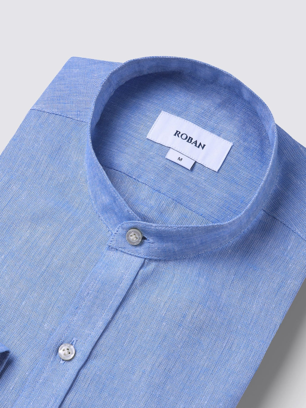 PLAIN WASHED LINEN REGULAR FIT SHIRT - Roban