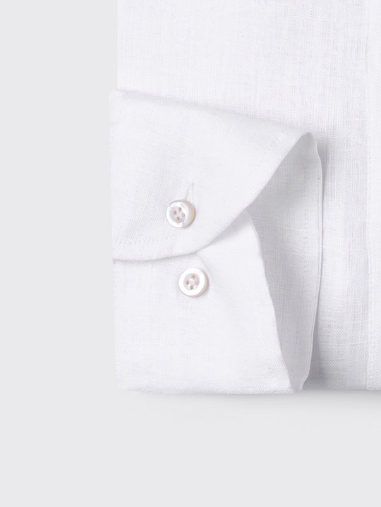 PLAIN WASHED LINEN REGULAR FIT SHIRT - Roban
