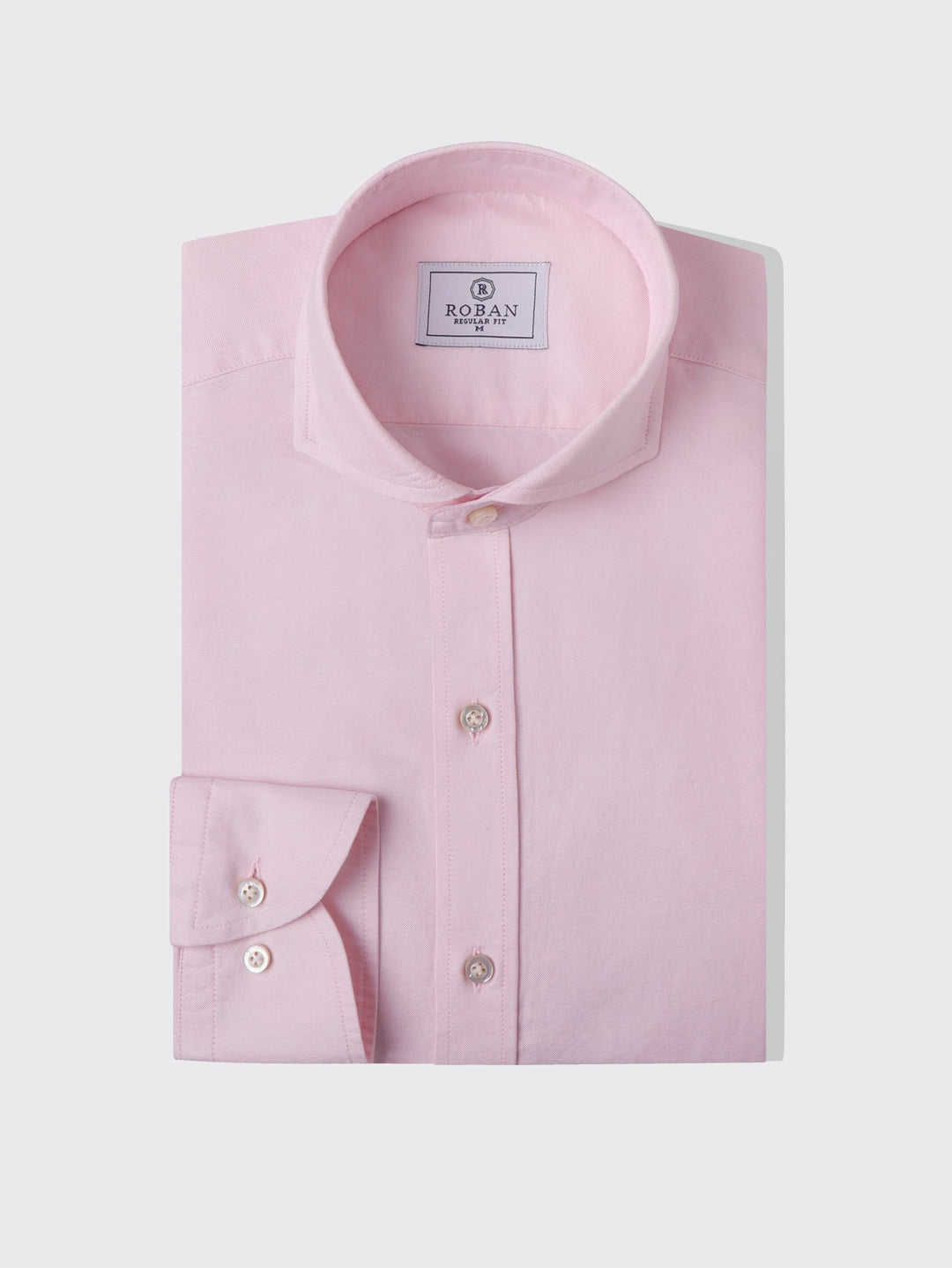 PLAIN WASHED OXFORD REGULAR FIT SHIRT - Roban