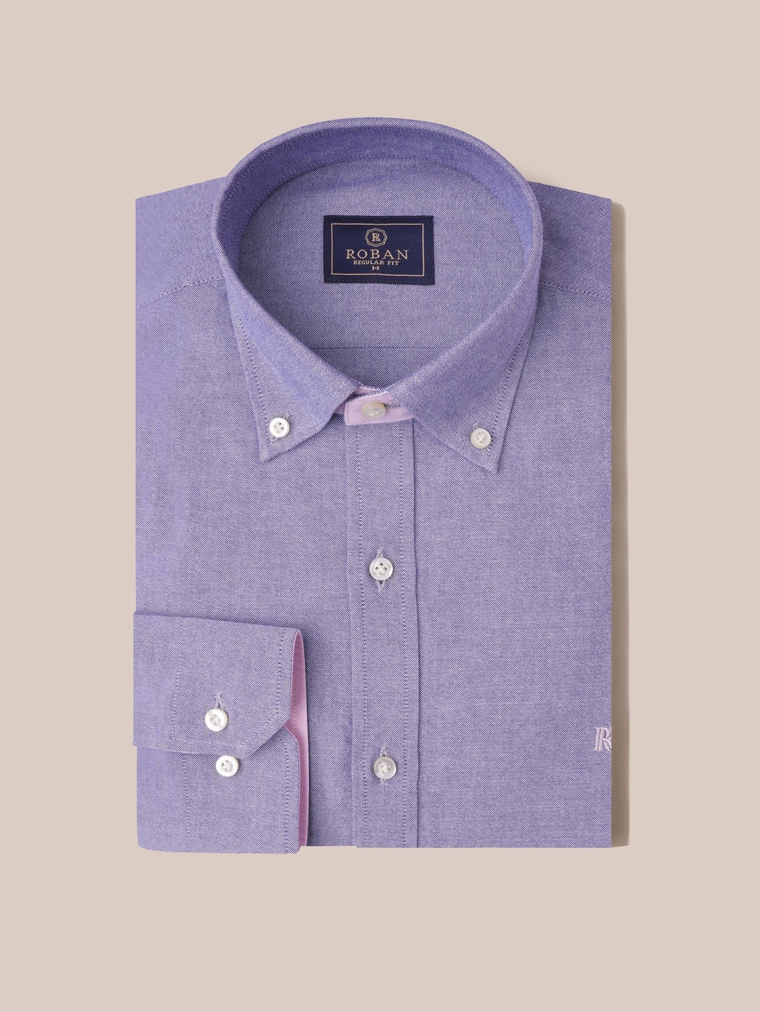 PLAIN WASHED OXFORD REGULAR FIT SHIRT - Roban