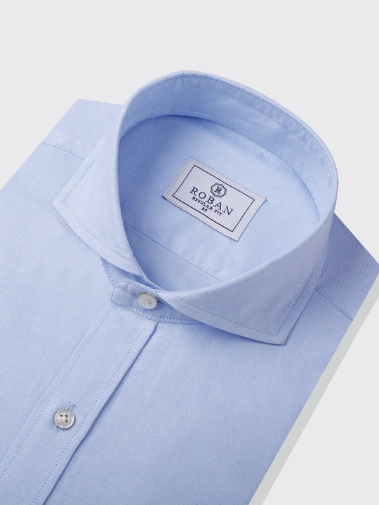 PLAIN WASHED OXFORD REGULAR FIT SHIRT - Roban
