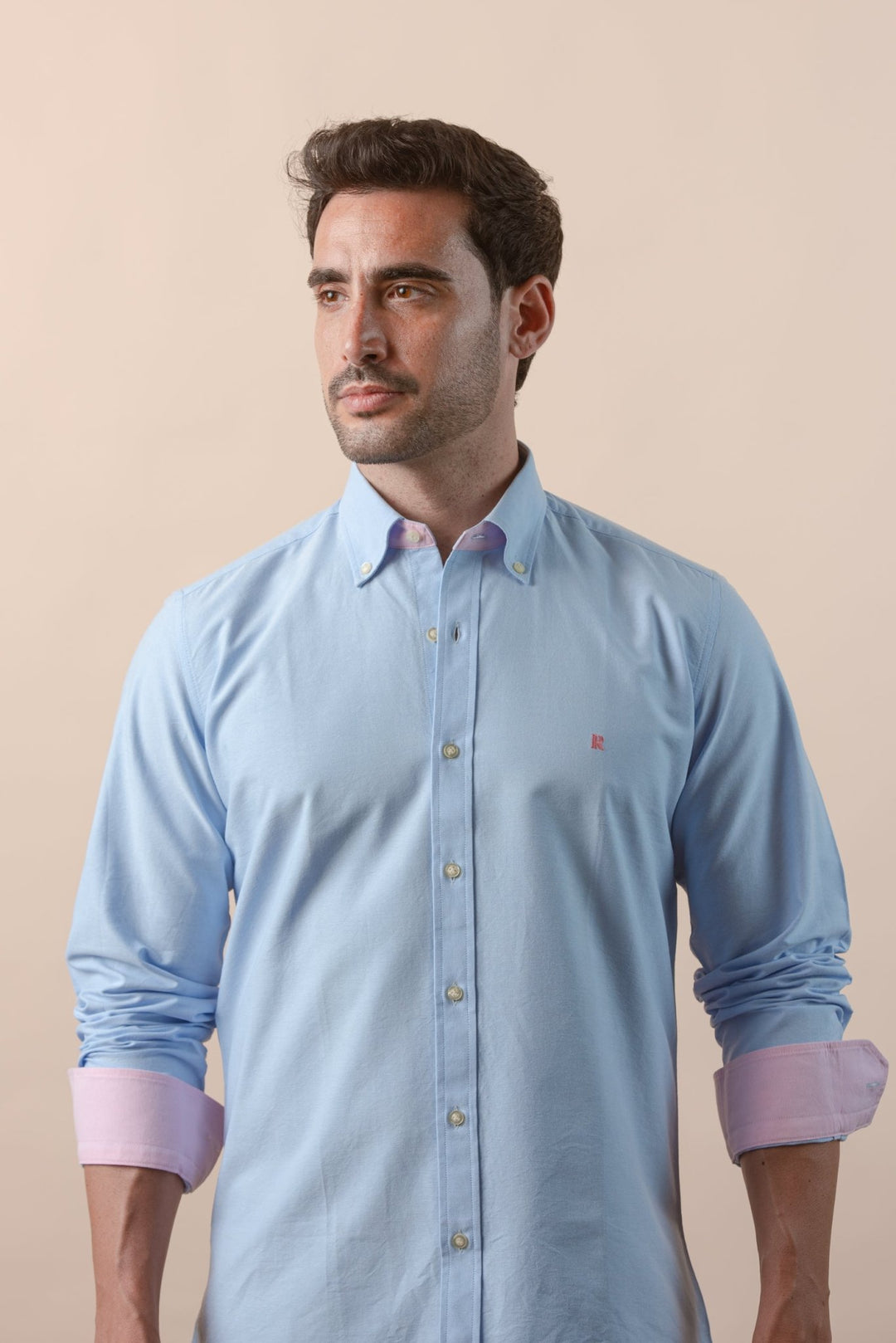 PLAIN WASHED OXFORD REGULAR FIT SHIRT - Roban