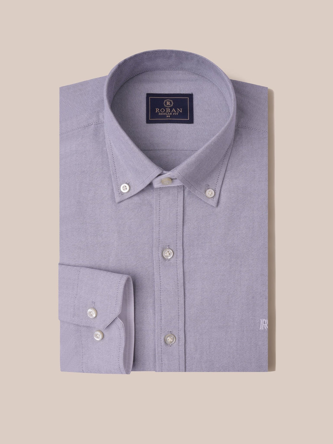 PLAIN WASHED OXFORD REGULAR FIT SHIRT - Roban
