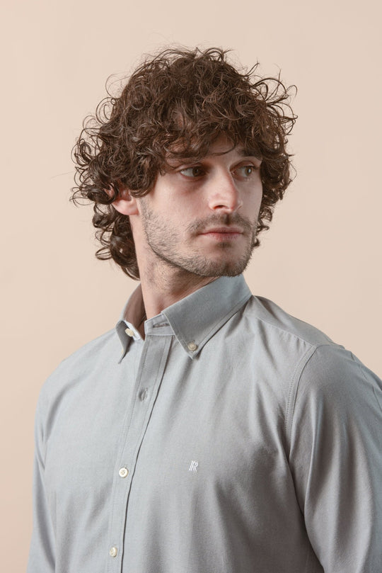 PLAIN WASHED OXFORD REGULAR FIT SHIRT - Roban