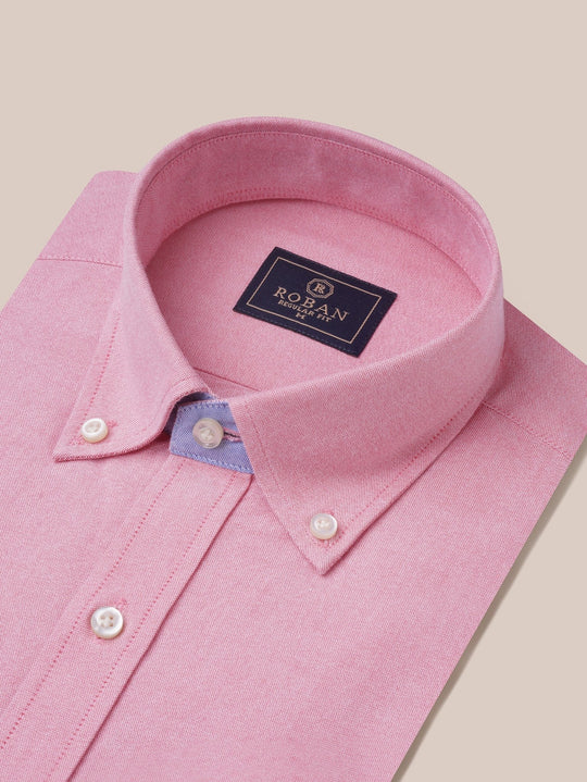 PLAIN WASHED OXFORD REGULAR FIT SHIRT - Roban