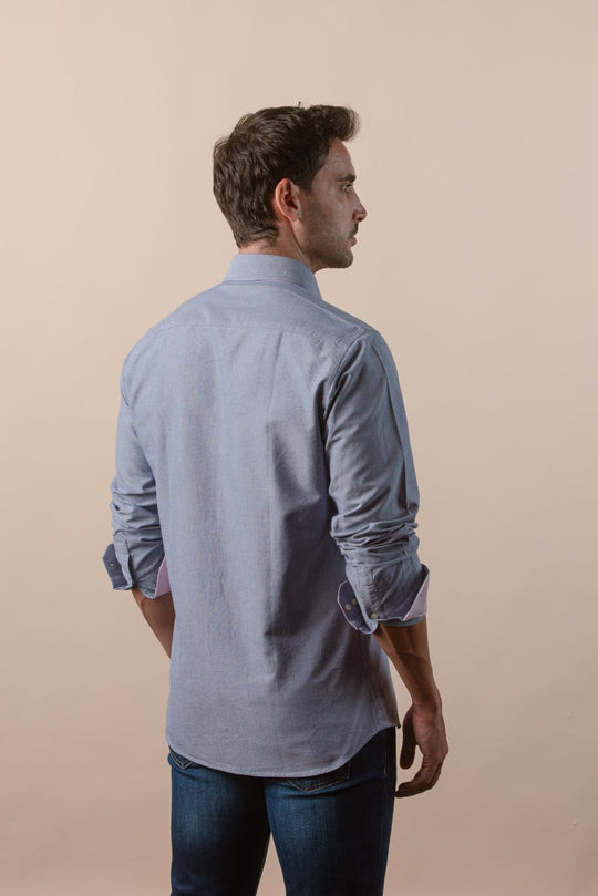 PLAIN WASHED OXFORD REGULAR FIT SHIRT - Roban