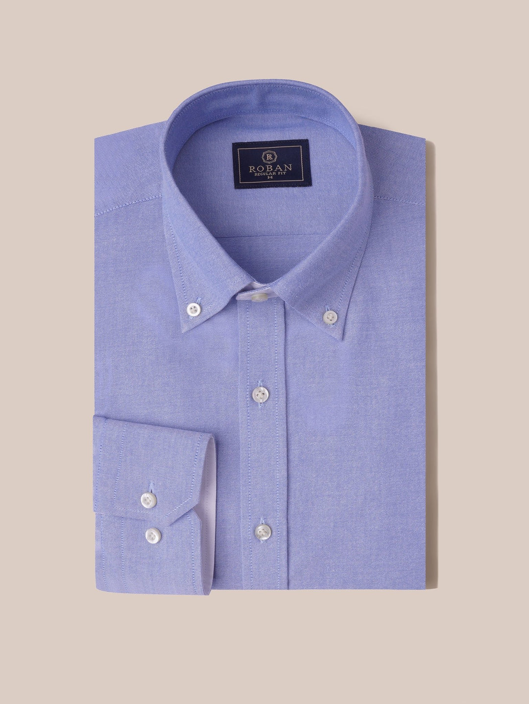 PLAIN WASHED OXFORD REGULAR FIT SHIRT - Roban