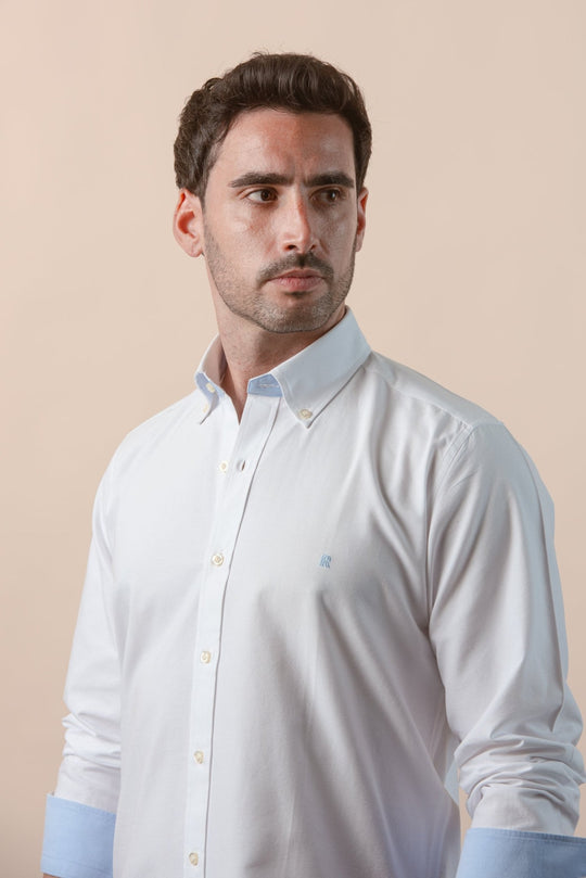 PLAIN WASHED OXFORD REGULAR FIT SHIRT - Roban