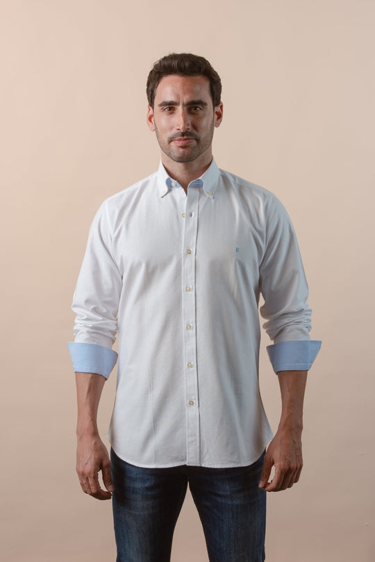 PLAIN WASHED OXFORD REGULAR FIT SHIRT - Roban