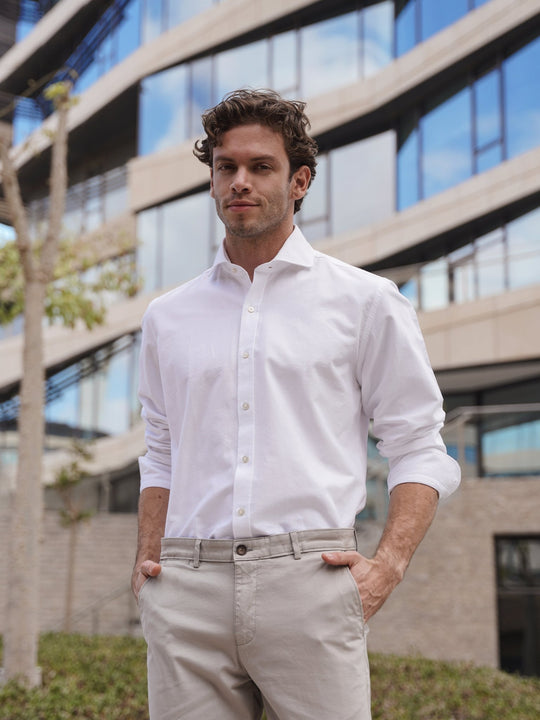 PLAIN WASHED OXFORD REGULAR FIT SHIRT - Roban