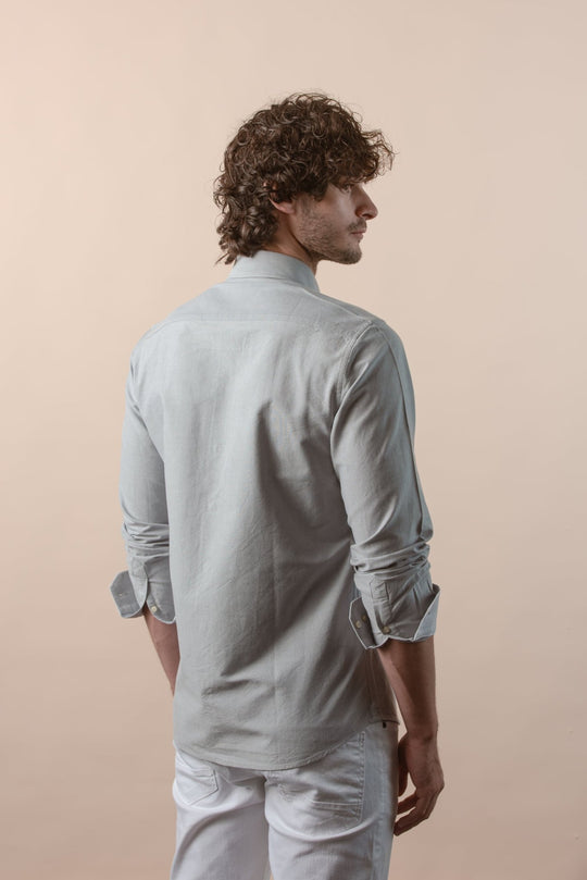 PLAIN WASHED OXFORD REGULAR FIT SHIRT - Roban