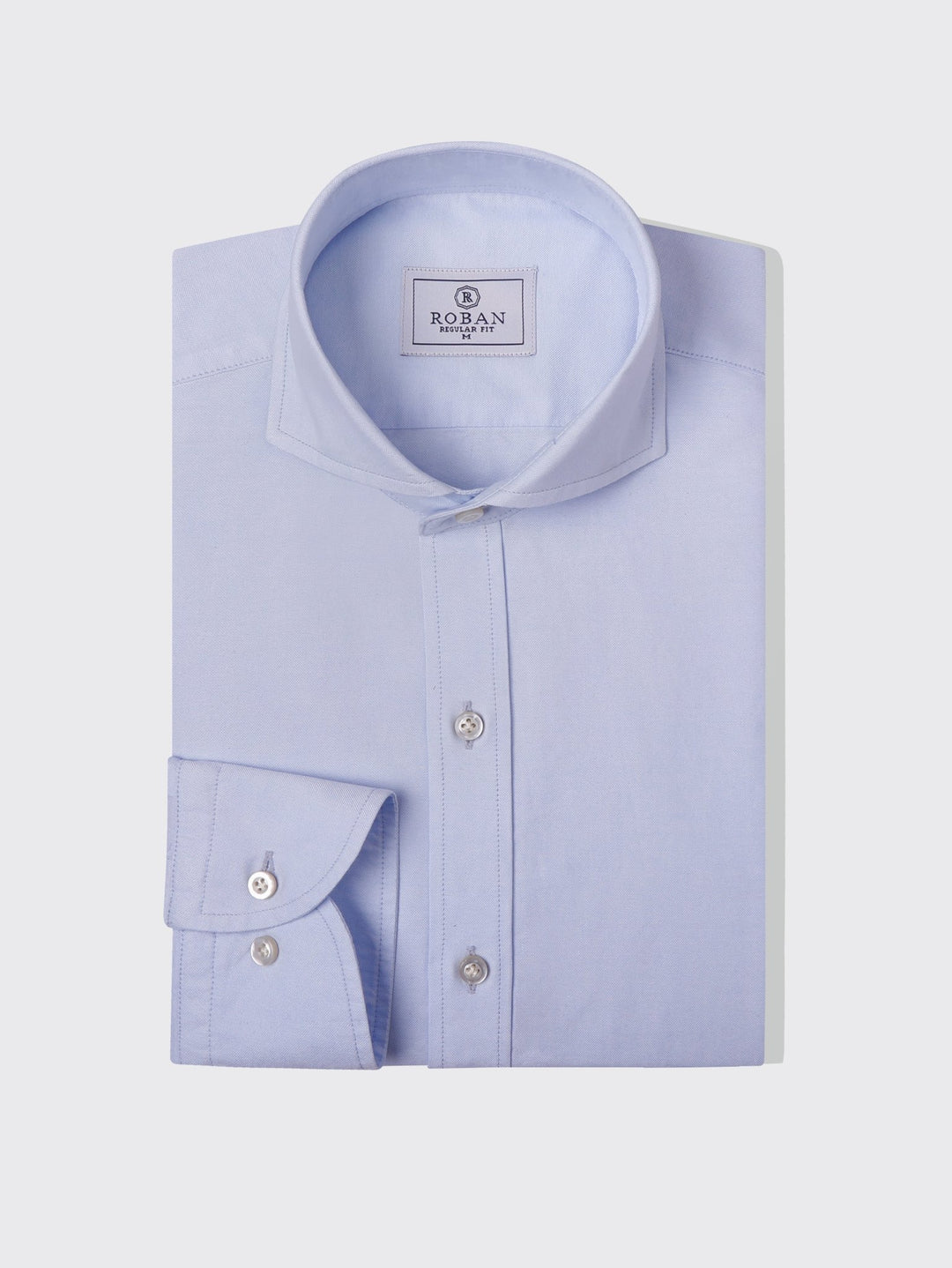 PLAIN WASHED OXFORD REGULAR FIT SHIRT - Roban