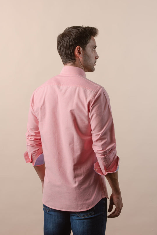 PLAIN WASHED OXFORD REGULAR FIT SHIRT - Roban
