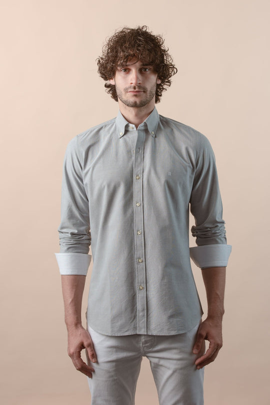 PLAIN WASHED OXFORD REGULAR FIT SHIRT - Roban