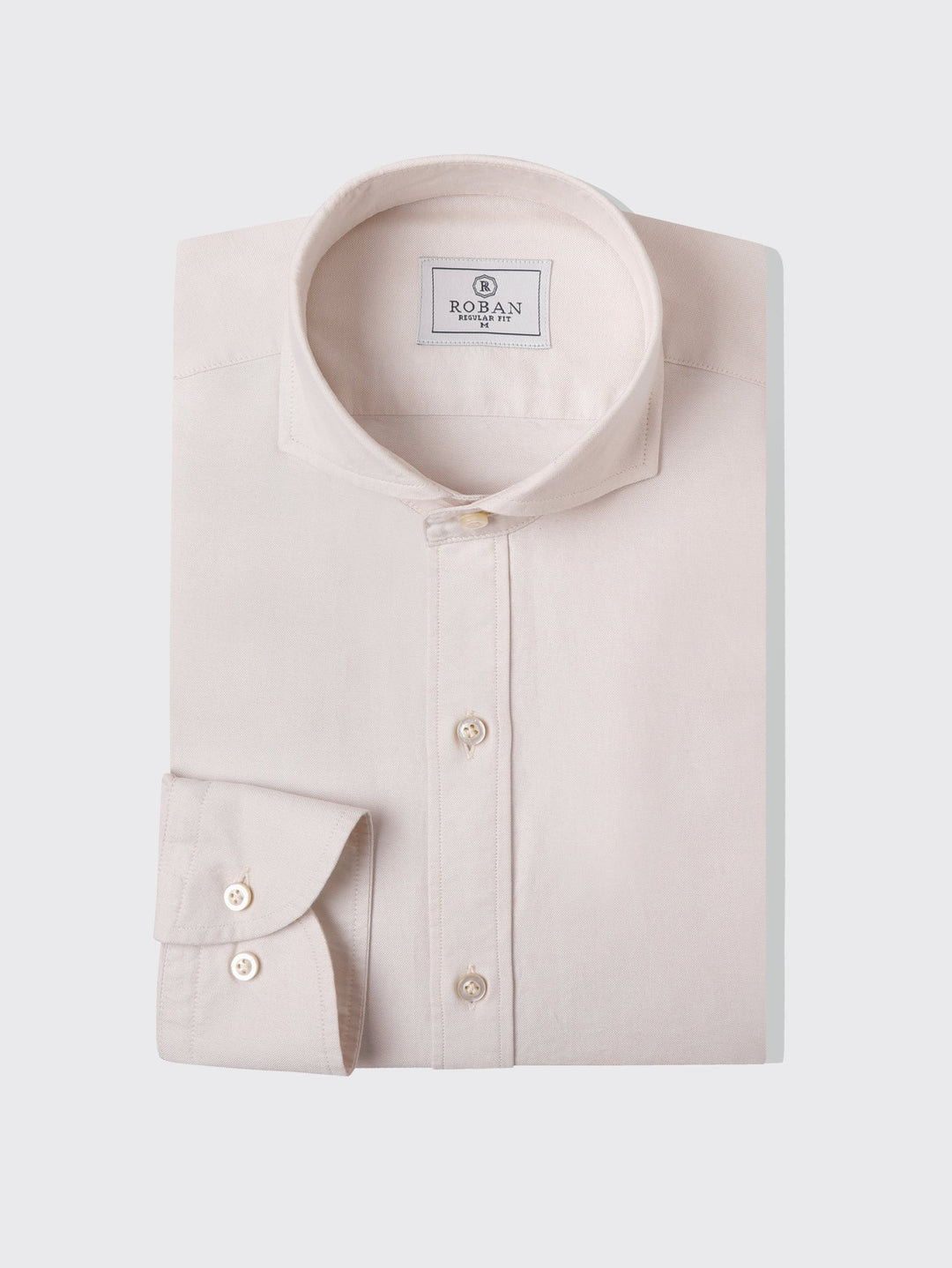 PLAIN WASHED OXFORD REGULAR FIT SHIRT - Roban