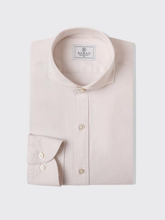 PLAIN WASHED OXFORD REGULAR FIT SHIRT - Roban