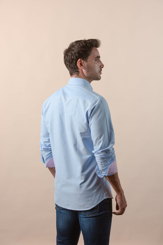 PLAIN WASHED OXFORD REGULAR FIT SHIRT - Roban