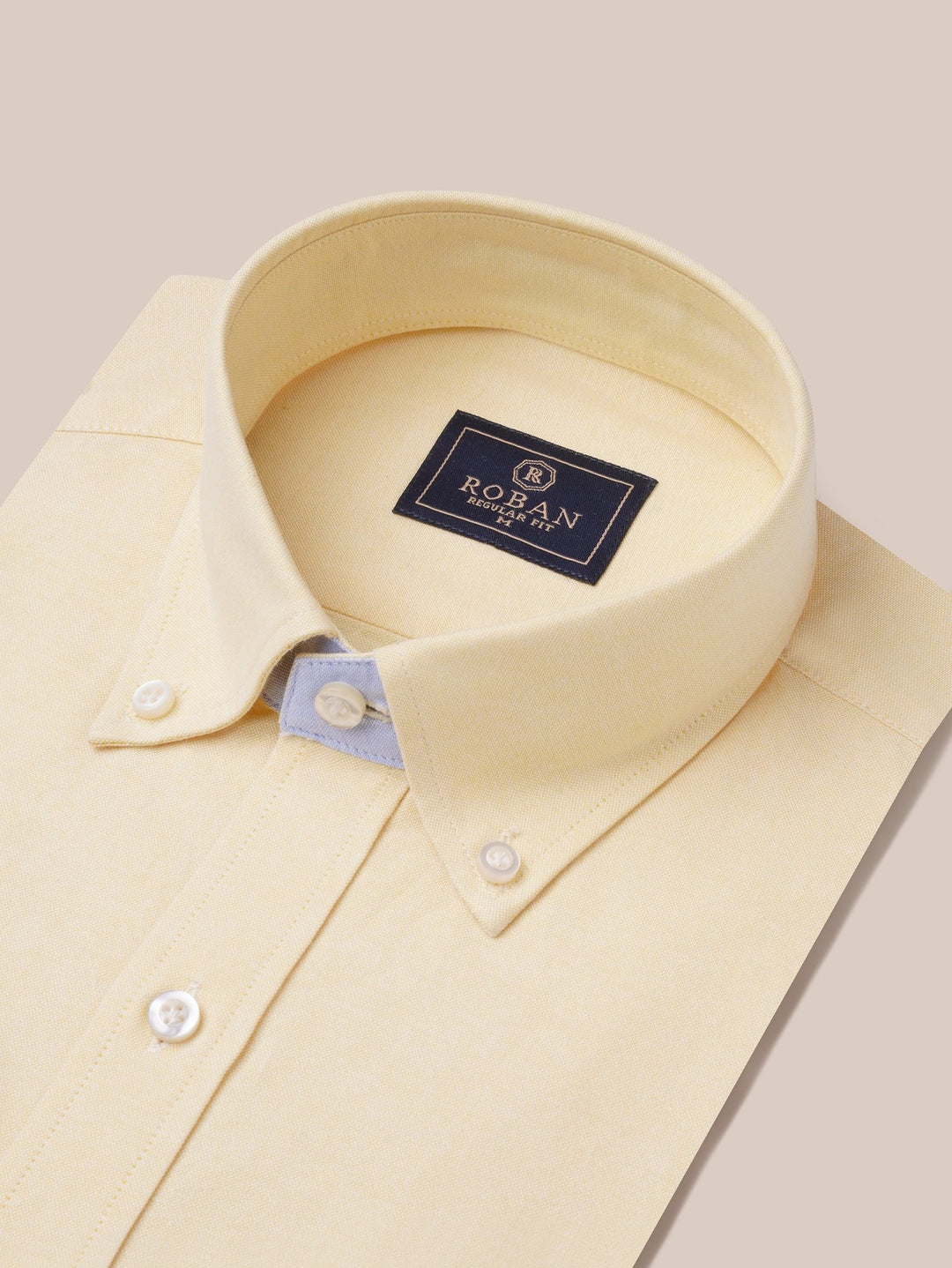 PLAIN WASHED OXFORD REGULAR FIT SHIRT - Roban