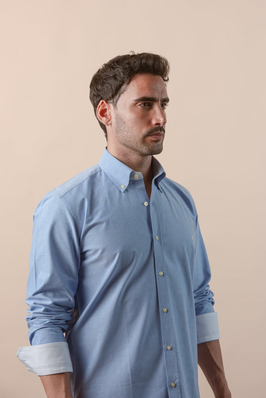 PLAIN WASHED OXFORD REGULAR FIT SHIRT - Roban