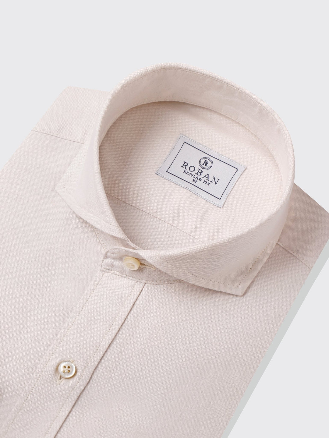 PLAIN WASHED OXFORD REGULAR FIT SHIRT - Roban