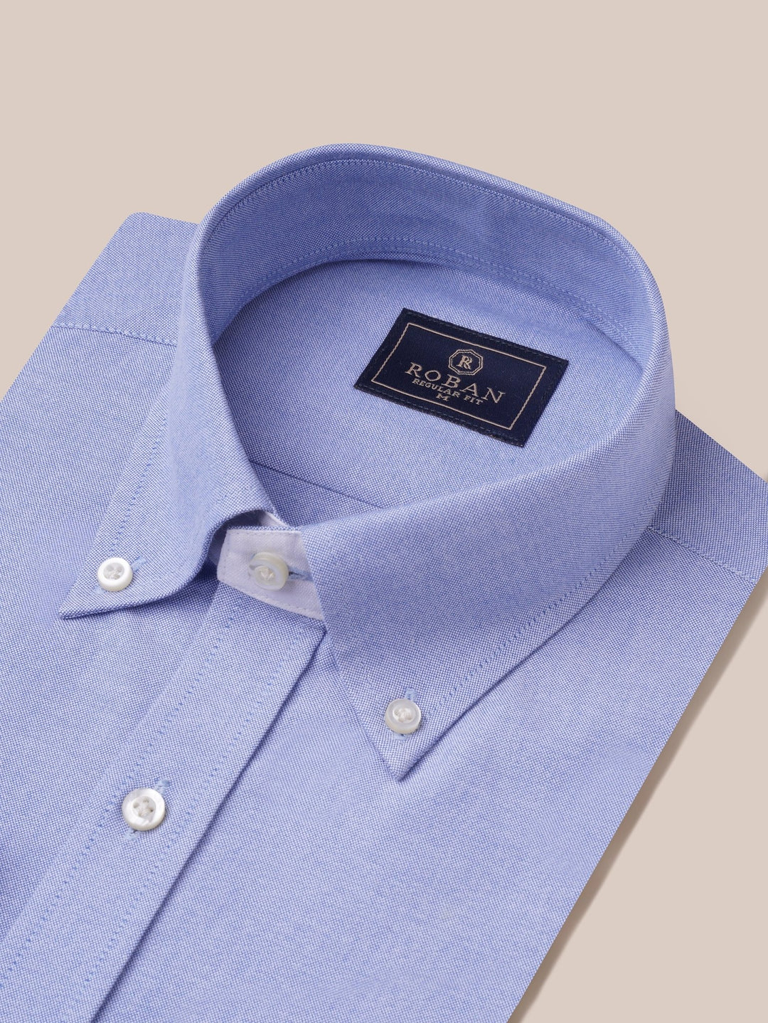 PLAIN WASHED OXFORD REGULAR FIT SHIRT - Roban