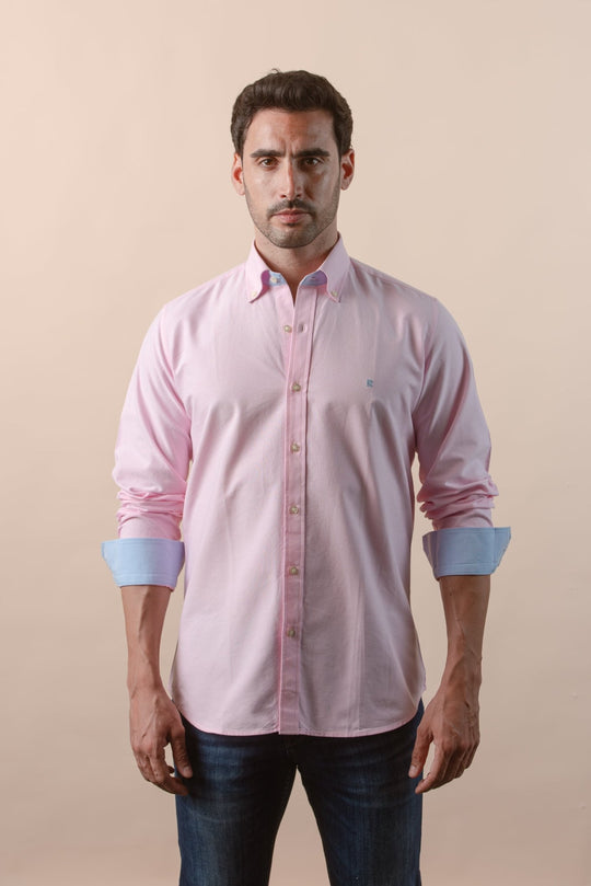 PLAIN WASHED OXFORD REGULAR FIT SHIRT - Roban