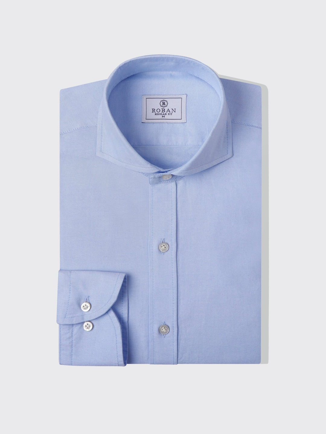 PLAIN WASHED OXFORD REGULAR FIT SHIRT - Roban