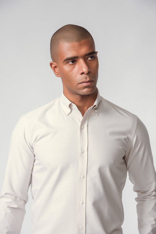 PLAIN WASHED OXFORD SLIM FIT SHIRT - Roban