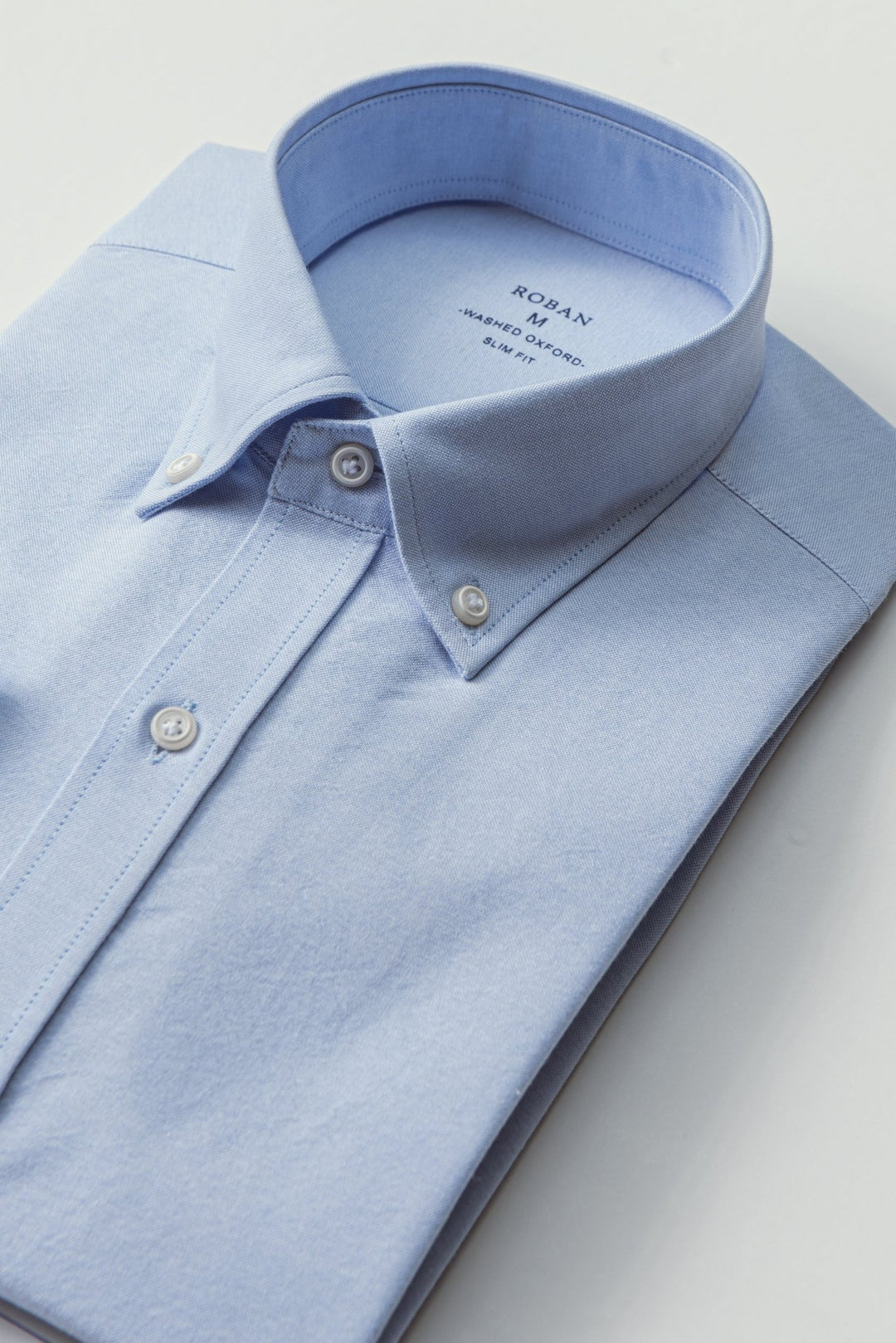 PLAIN WASHED OXFORD SLIM FIT SHIRT - Roban