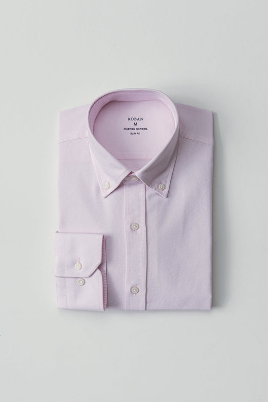 PLAIN WASHED OXFORD SLIM FIT SHIRT - Roban