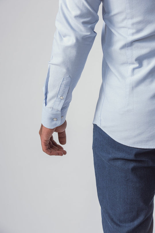 PLAIN WASHED OXFORD SLIM FIT SHIRT - Roban