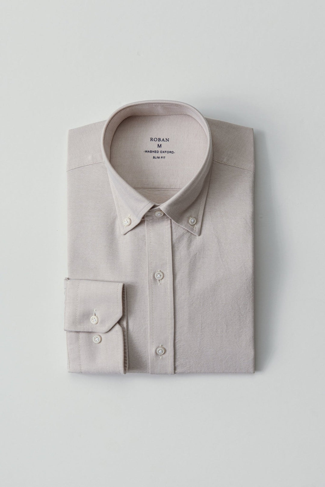 PLAIN WASHED OXFORD SLIM FIT SHIRT - Roban