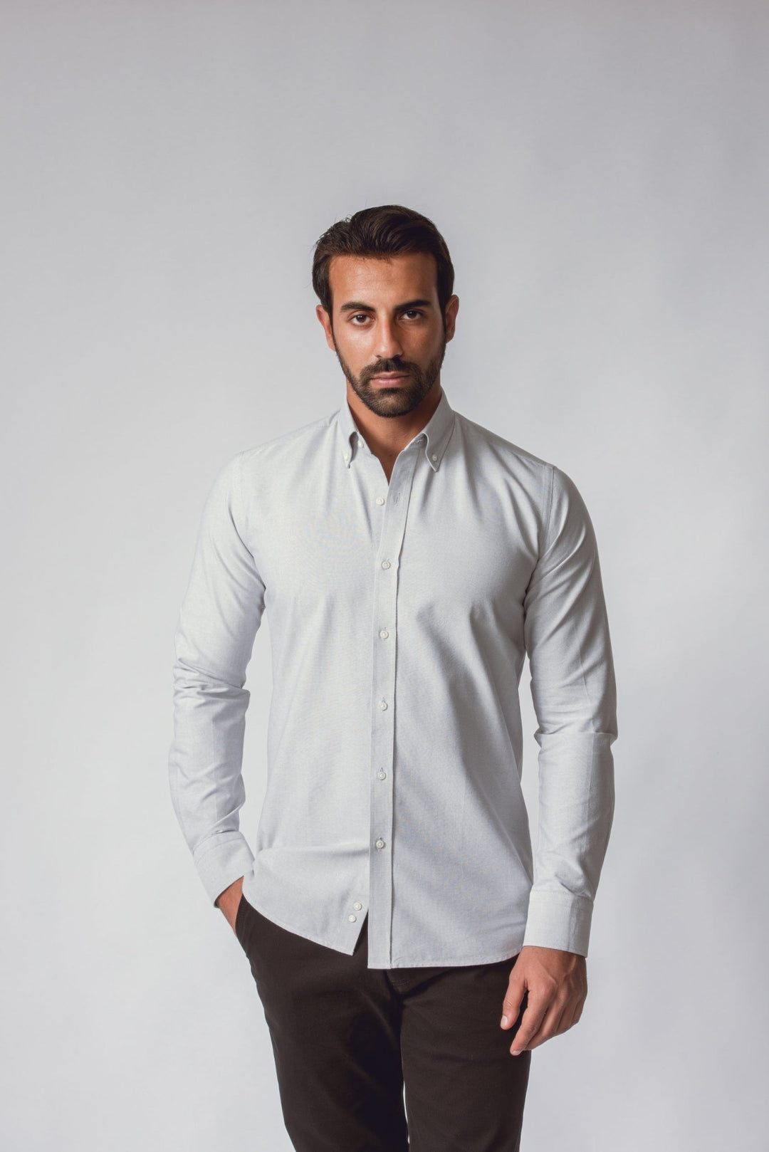 PLAIN WASHED OXFORD SLIM FIT SHIRT - Roban